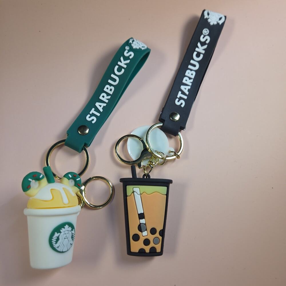 Starbucks Keychain Set - Drink & Cup Charms, 2 pc